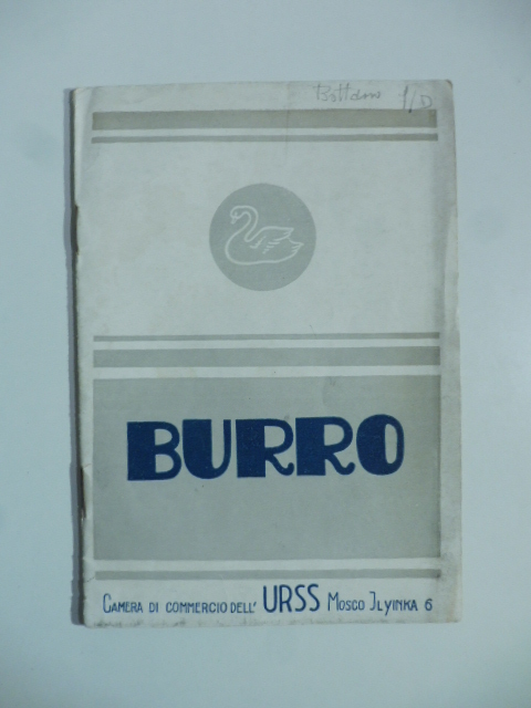 Granchio di mare; burro; Orzo, avena, granturco. Camera di Commercio dell'URSS